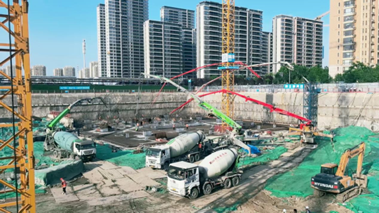 31小时，7000方！特固德商砼圆满完成中建二局跨国区域总部集聚区项目1#楼筏板混凝土供应任务